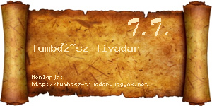 Tumbász Tivadar névjegykártya