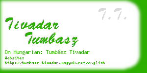 tivadar tumbasz business card